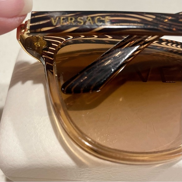 Versace Brown and Gold Sunglasses - Picture 6 of 16
